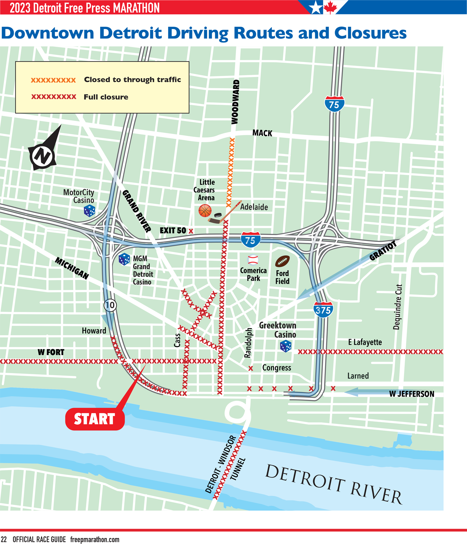 Detroit Free Press Marathon Getting downtown